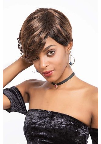 FIONA | Synthetic Fiber Hair 6.5 Inch Wavy Short Wig