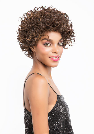MEGGIE | Heat Resistant Synthetic Hair 7.5 Inch Curly Short Wig