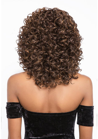Perruque de cheveux résistant à la chaleur de perruque ondulée de Frotnal synthétique de dentelle pour des femmes à mi-longueur 13 pouces 9210