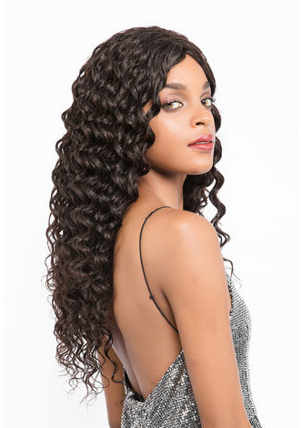  7A Grade Peruvian Virgin Human Hair Deep Wave 4*4 Closure with 3 Deep Wave bundles