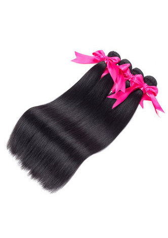 7A Grade Indian Virgin Human Hair Straight 13*4 Closure with 3 straight hair bundles