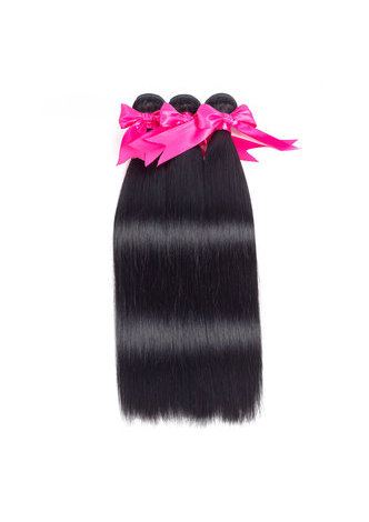 7A Grade Malaisien Vergin Cheveux Humains Droite 360 Fermeture avec 3 faisceaux de cheveux raides 1b