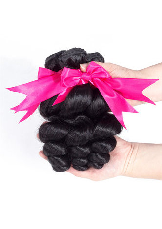  7A Grade Peruvian Virgin Human Hair Loose Wave 4*4 Closure with Loose wave hair bundles