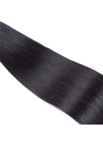  7A Grade Peruvian Virgin Human Hair Straight 13*4 Closure with 3 straight hair bundles
