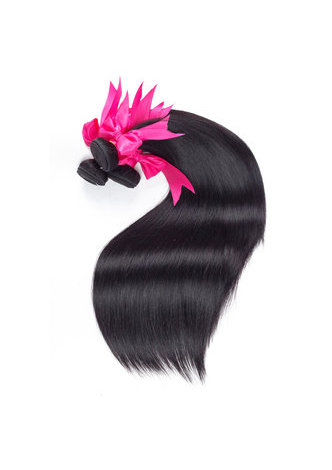  7A Grade Peruvian Virgin Human Hair Straight 13*4 Closure with 3 straight hair bundles
