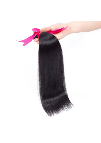  7A Grade Peruvian Virgin Human Hair Straight 360 Closure with 3 bundles 1b