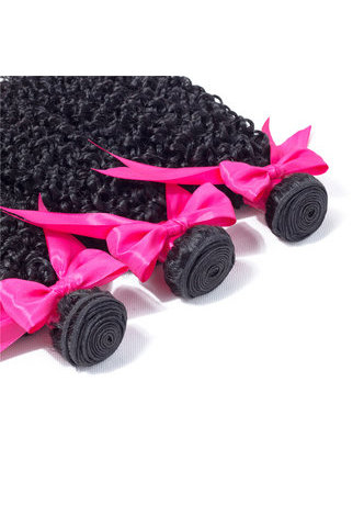 HairYouGo 7A Grade Indian Virgin Human Hair Kinky Curly 4*4 Closure with 3 Kinky Curly hair bundles