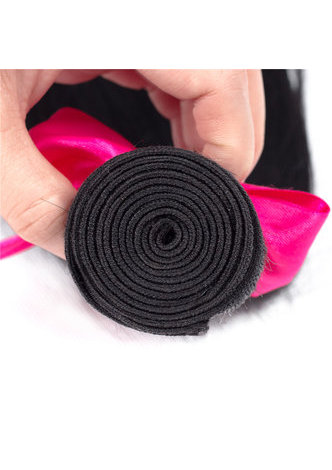 HairYouGo 7A Grade Indian Virgin Human Hair Straight 4*4 Closure with 3 straight hair bundles 1b