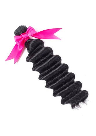 Tissage profond lâche de 100g 1pc 8 ~ 30 pouces de cheveux humains vierges péruviens de Vierge
