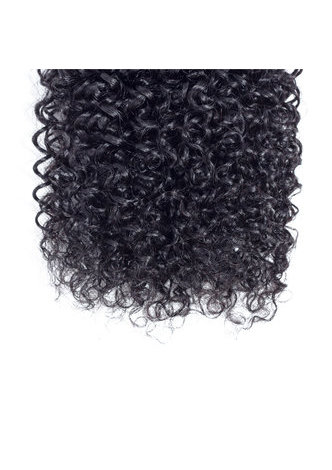 7A Grade Indian Virgin Human Hair Kinky Curly 4*4 Closure with 3 Kinky Curly hair bundles