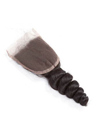  7A Grade Indian Virgin Human Hair Loose Wave 4*4 Closure