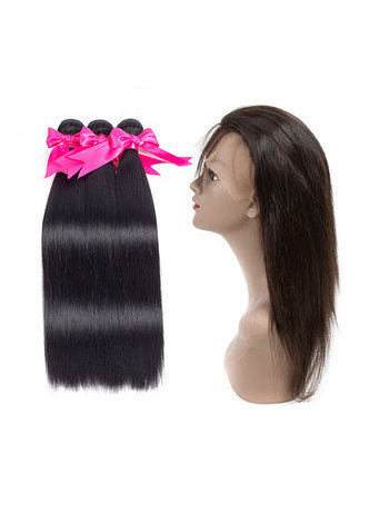 7A Grade Indien Vergin Cheveux Humains Droite 360 Fermeture