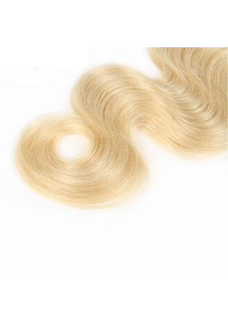 7A Grade Indien Vergin Cheveux Humains Pré-Colore 613 Blonde Weave Trame Corps Vague 10 ~ 22 Pouces 100g / pc