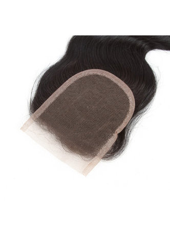7A Grade Indien Vergin Cheveux Humains Vague Lâche 4 * 4 Fermeture