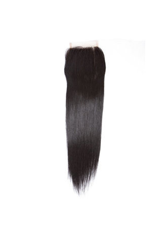 8A Grade Brésilien Vergin Remy Cheveux Humains Droite 4 * 4 Fermeture