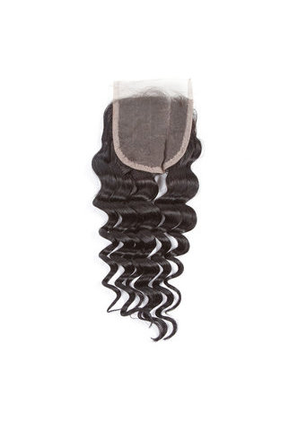  8A Grade Brazilian Virgin Remy Human Hair Deep Wave 4*4 Closure 