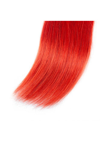  Hair Pre-Colored Ombre Malaysian Non-Remy Straight hair bundles Wave T1B Red Hair Weave Human Hair Extension 12-24 Inch