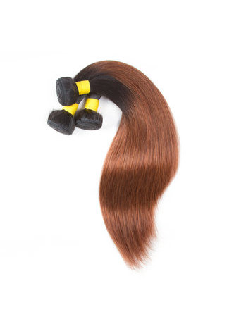  Hair Pre-Colored Ombre Peruvian Non-Remy Straight hair bundles Wave T1B/30 Hair Weave Human Hair Extension 12-24 Inch
