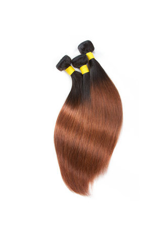  Hair Pre-Colored Ombre Peruvian Non-Remy Straight hair bundles Wave T1B/30 Hair Weave Human Hair Extension 12-24 Inch