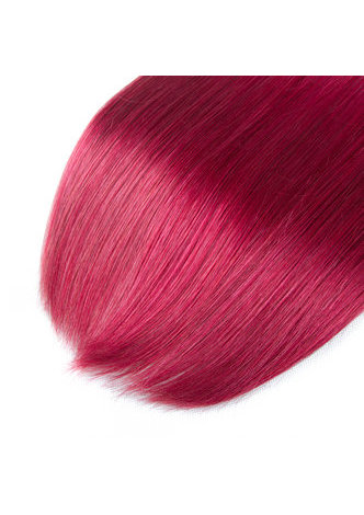cheveux pré-colorés Ombre indien cheveux raides bundles vague # 1 b cheveux rouges Weave extension de cheveux humains 12-24 pouces