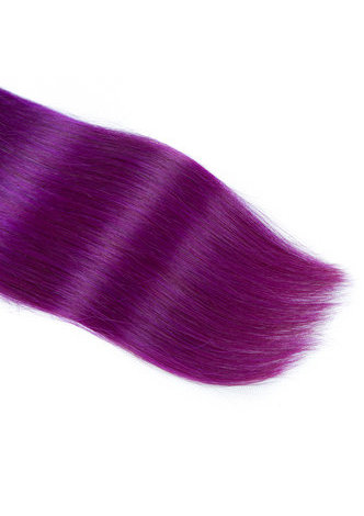 cheveux pré-colorés Ombre indien cheveux raides bundles vague # 1 b violet cheveux Weave extension de cheveux humains 12-24 pouces