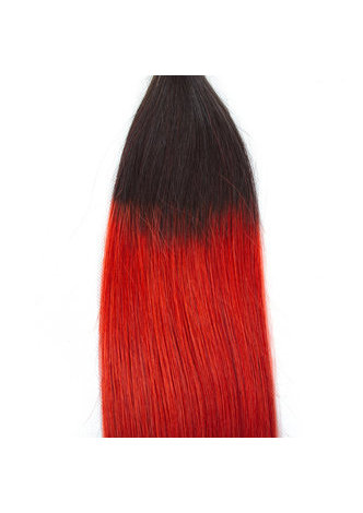  cheveux pré-colorés Ombre indien cheveux raides bundles vague T1B Cheveux rouges Weave Extension de cheveux humains 12-24 pouces