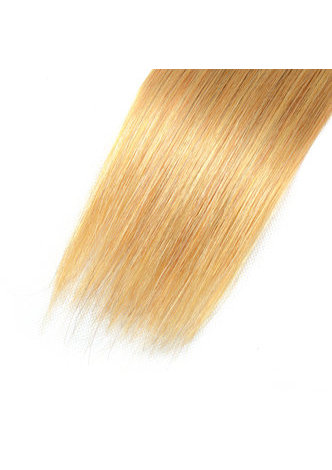 cheveux pré-colorés Ombre indien cheveux raides bundles vague T1B cheveux jaunes pâles Weave Extension de cheveux humains 12-24 pouces