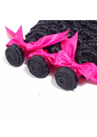 7A Grade Indian Virgin Human Hair Deep Wave Weaving 300g 3pcs 8~30 Inch 