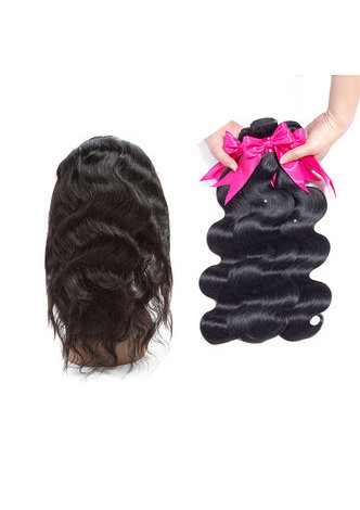 HairYouGo 7A Grade Malaysian Virgin Human Hair Body Wave <em>13*4</em> Closure with 3  hair bundles