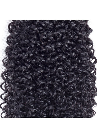 HairYouGo 7A Grade Malaysian Virgin Human Hair Kinky Curly 4*4 Closure with 3 Kinky Curly hair bundles