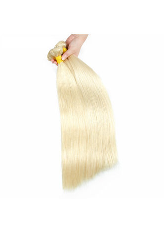 HairYouGo 8A Grade Brazilian Virgin Remy Human Hair Pre-Colored 613 Blonde Weave Weft Straight 10~22 Inch 100g/pc 