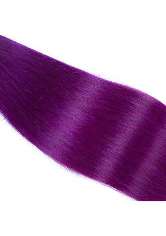 HairYouGo Hair Pre-Colored Ombre Brazilian Straight hair bundles Wave #1B Purple Hair Weave Human Hair Extension 12-24 Inch