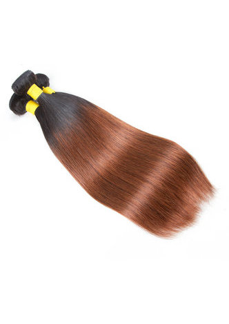 HairYouGo Hair Pre-Colored Ombre Brazilian Straight hair bundles Wave T1B/30 Hair Weave Human Hair Extension 12-24 Inch