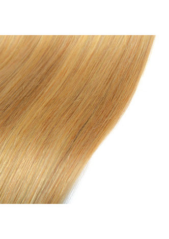 HairYouGo Hair Pre-Colored Ombre Malaysian Non-Remy Straight hair bundles Wave T1B Pale Yellow Hair Weave Human Hair Extension 12-24 Inch