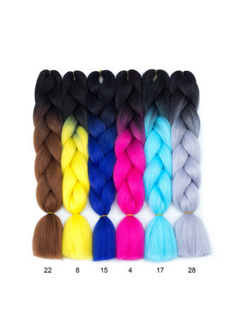  24 pouce Ombre Haute Température Fiber Synthétique Jumbo Tressage Cheveux 100g Crochet Jumbo Tresses Cheveux pour les Femmes Noires