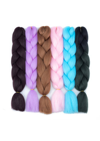 24 pouces Jumbo Tressage Extensions de Cheveux Synthétiques 1 Ton 100g Haute Température Fiber Crochet Tressage Cheveux 29 Couleurs