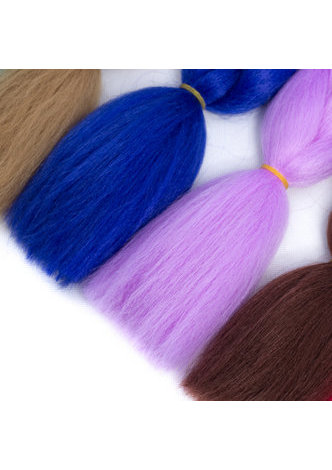 24inch Jumbo Braiding Synthetic Hair Extensions 1 Tone 100g High Temperature Fiber Crochet Braiding Hair 29 Colors