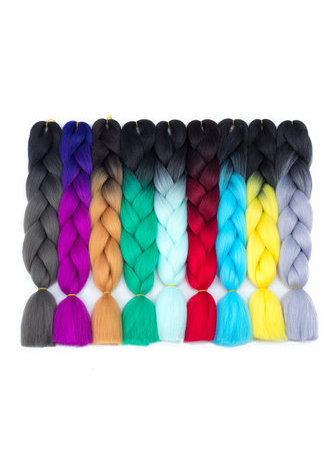  24inch Ombre High Temperature Fiber Synthetic Jumbo Braiding Hair 100g Crochet Jumbo Braids Hair for Black Women 