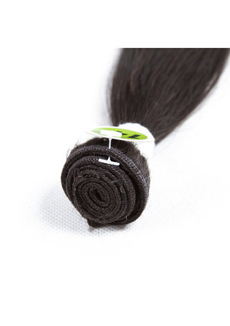 7A Grade Indian Virgin Human Hair Straight 6 Bundles with Closure #1B Nature Color 100g/pc
