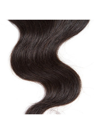 7A Grade Indien Vergin Cheveux Humains Vague de Corps 6 Bundles avec Fermeture # 1B Nature Couleur 100g / pc