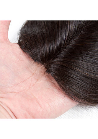  7A Grade Malaysian Virgin Human Hair Straight  6 Bundles with Closure #1B Nature Color 100g/pc