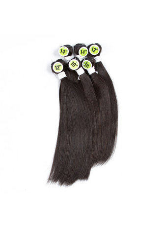 7A Grade malaisienne Vergin cheveux droits 6 Bundles avec fermeture # 1B Nature Couleur 100g / pc