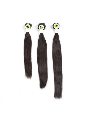 8A Grade Brésilien Vergin Remy Cheveux Humains Droite 6 Bundles avec Fermeture # 1B Nature Couleur 100g / pc