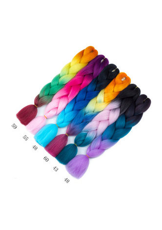  Crochet Braids Hair Extensions Hair Ombre 3-4Tone High Temperature Synthetic Hair 24inch Braiding Hair Bundles Deals