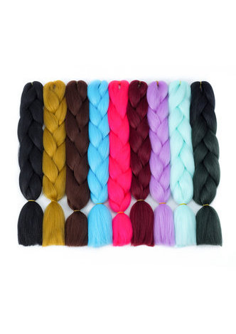  Extensions de cheveux de tressage synthétique 1pc 100g Crotchet Jumbo Tresses Fibre de haute température 29 couleurs pures