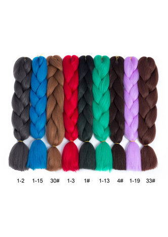  Extensions de cheveux de tressage synthétique 1pc 100g Crotchet Jumbo Tresses Fibre de haute température 29 couleurs pures