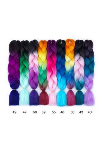 Synthetic Jumbo Braids Hair 100g 24 inch High Temperature Fiber Jumbo Brading Ombre Crochet Braiding Hair Extensions