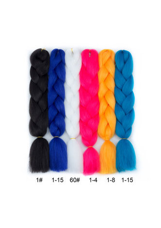 24inch Jumbo tressage extensions de cheveux synthétiques 1 ton 100g haute température fiber de tressage Crochet cheveux 29 couleurs