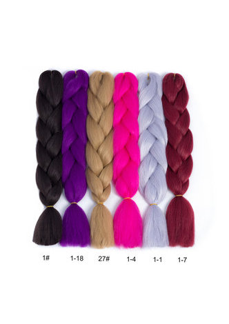 24inch Jumbo tressage extensions de cheveux synthétiques 1 ton 100g haute température fiber de tressage Crochet cheveux 29 couleurs