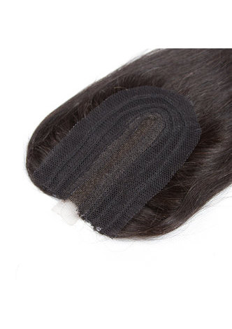 HairYouGo 8A Grade Brazilian Virgin Remy Human Hair Straight 6 Bundles with Closure #1B Nature Color 100g/pc 